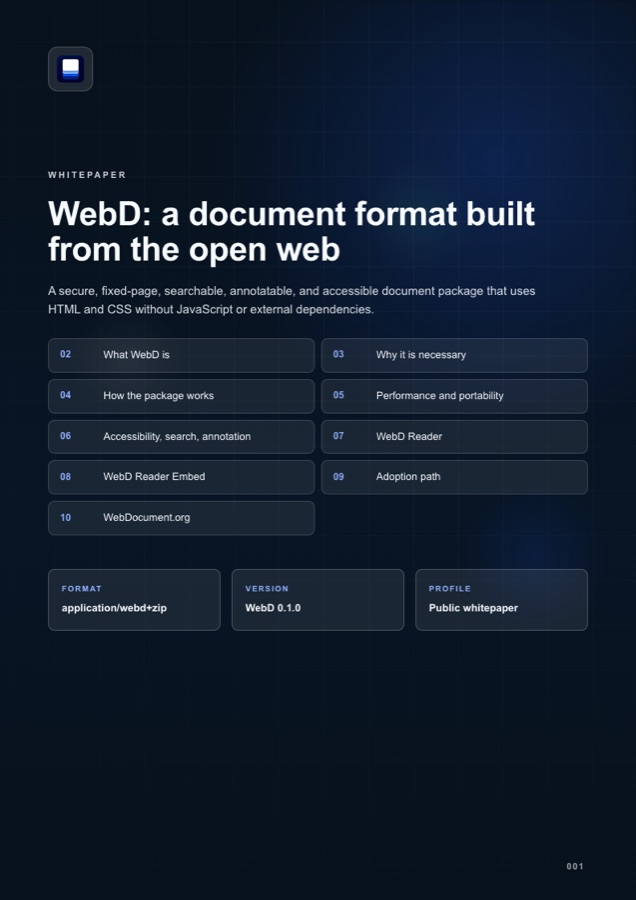 WebD Whitepaper cover page